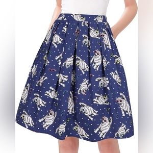 Pleated midi skirt cool cat